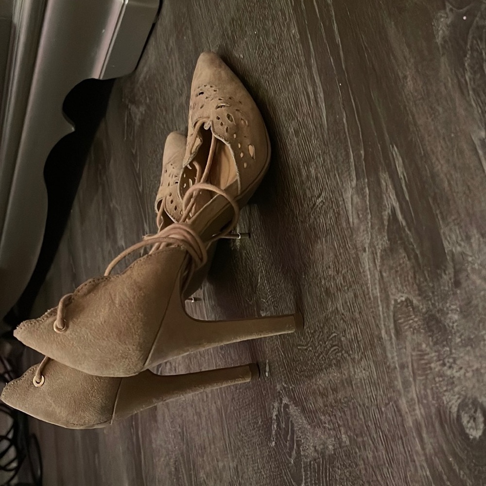 Tan, heels